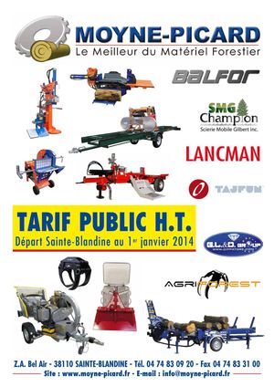TARIFS 2014 - MOYNE-PICARD