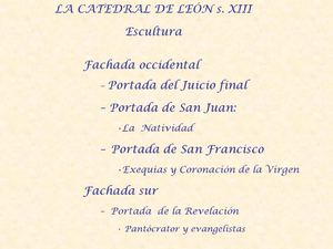 LA CATEDRAL DE LEÓN ESCULTURA