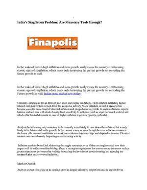 India’s Stagflation Problem: Are Monetary Tools Enough?