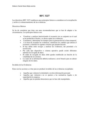 Las directrices RFC 3227