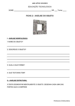Análise do objeto 2