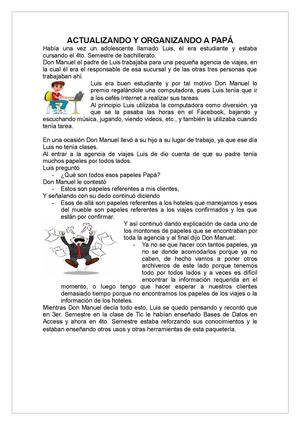 ACTUALIZANDO Y ORGANIZANDO A PAPÁ