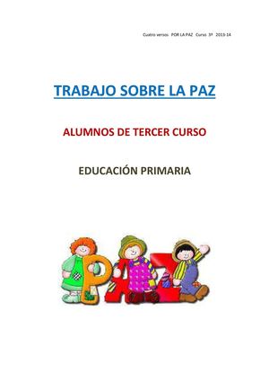 CUATRO VERSOS POR LA PAZ