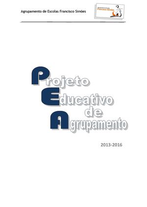 Projeto Educativo de Agrupamento - 13/16