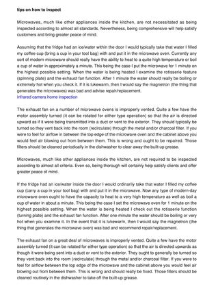 Inspecting Microwaves During A Home Inspection