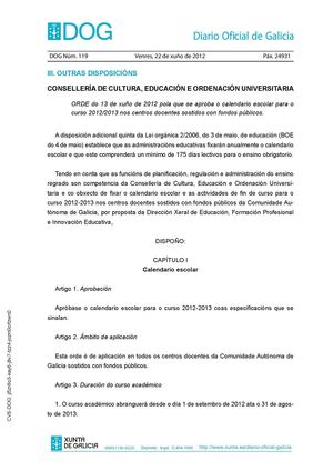 calendario escolar