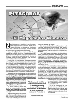 BIOGRAFÍA DE PITÁGORAS