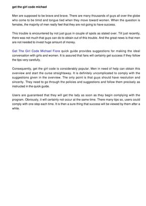 Get The Girl Code Review