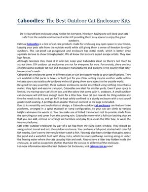 caboodle cat enclosure