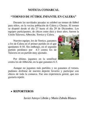 TORNEO DE FÚTBOL EN CALERA