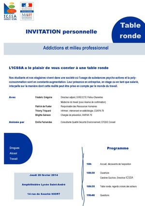 ICSSA - Invitation à la table ronde du 20 février 2014