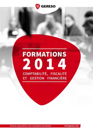 Catalogue GERESO 2014 Formations Comptabilité, Fiscalité et Gestion Financière