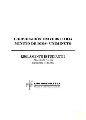 Reglamento Estudiantil UNIMINUTO