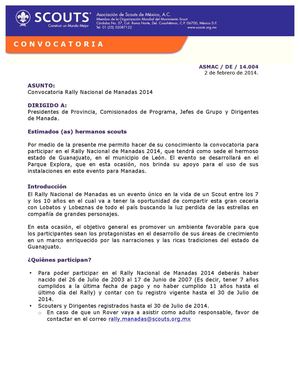 Convocatoria para el Rally de Manadas 2014