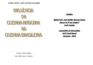 Livro de Receitas  2º ano inicial F