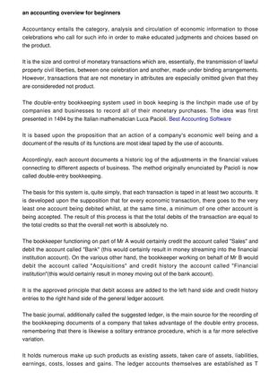 A Bookkeeping Synopsis For Starters
