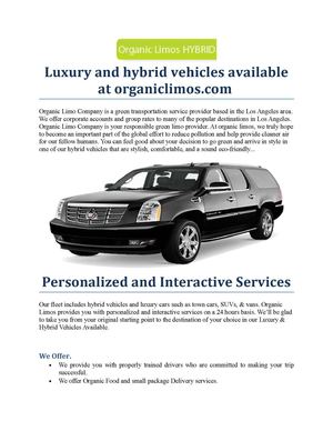 Luxury and hybrid vehicles available at organiclimos.com
