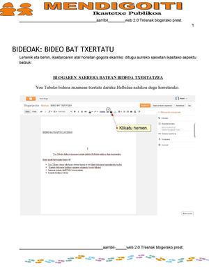 Blogerako bideoak editatzen.