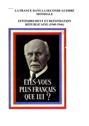 La France dans la seconde guerre mondiale (3e)