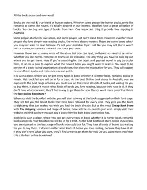 All the books you could ever want! 