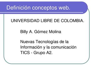 Definición conceptos web- Billy A. Gómez 