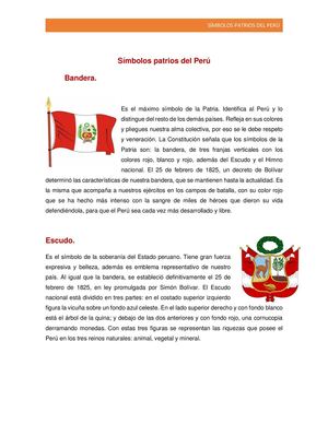 Símbolos  Patrios Del Perú