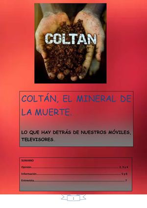 COLTÁN, EL MINERAL DE LA MUERTE