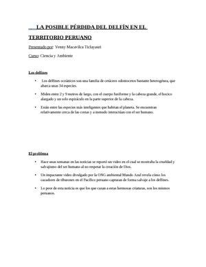 LA EXTINCIÓN DE LOS DELFINES