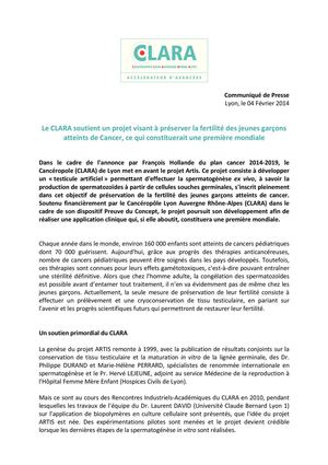 Le CLARA soutient un projet  visant à préserver la fertilité