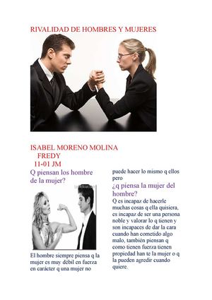 RIVALIDAD DE HOMBRES Y MUJERES