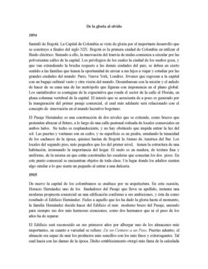 De la gloria al olvido 