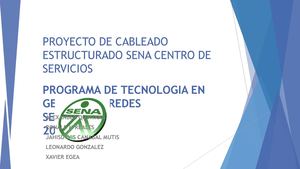 Proyecto cableado estructurado