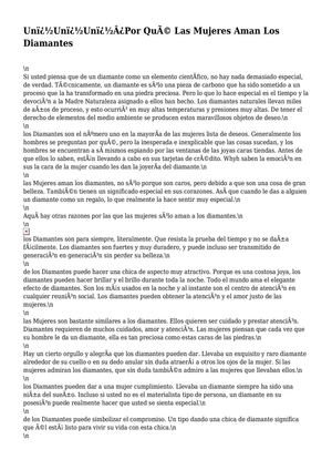 Un�Un�Un�¿Por Qué Las Mujeres Aman Los Diamantes 