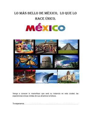 Atractivos Turísticos de mi país, México,DF.