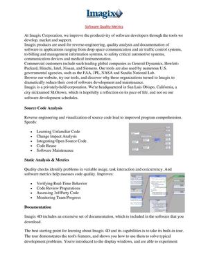 Software quality Metrics