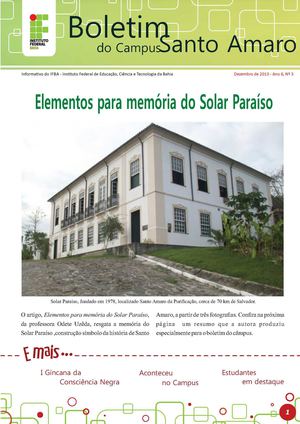 Boletim do Campus Santo Amaro