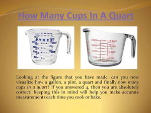  How Many Cups In A Quart