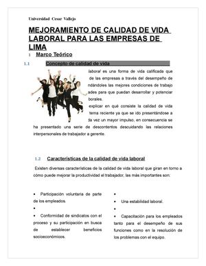 calidad de vida laboral