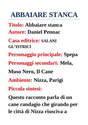 abbaiare stanca(ROBERTA)