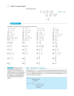 Exponentes y radicales