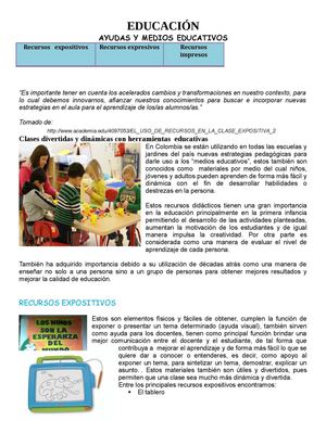 AYUDAS Y MEDIOS EDUCATIVOS