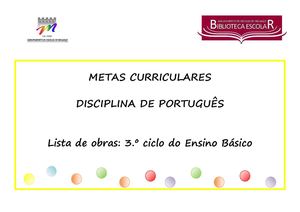 Metas curriculares 3º ciclo