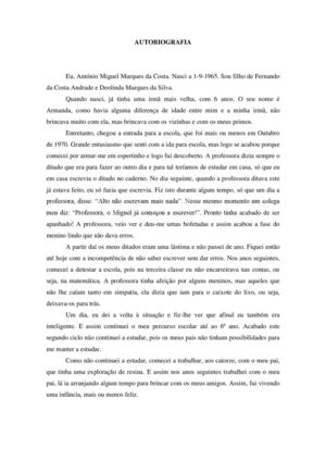 A Minha Historia de Vida