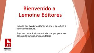 Bienvenidos  a Lemoine Editores