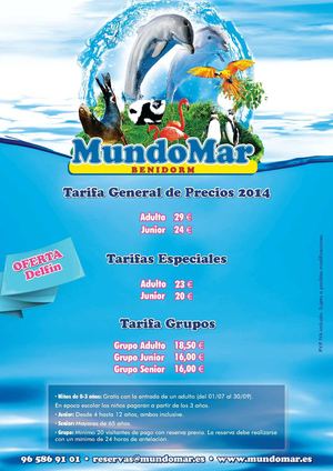 Mundomar tarifas 2014