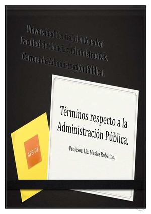 Glosario de la Administración Pública. 