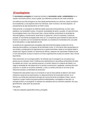 el ecologismo
