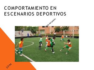 COMPORTAMIENTO EN ESCENARIOS DEPORTIVOS