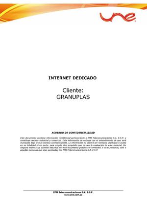 CARACTERISTICAS INTERNET UNE
