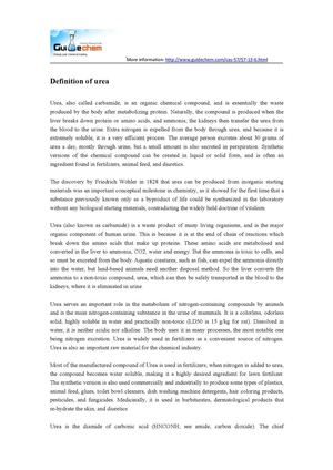Definition of urea